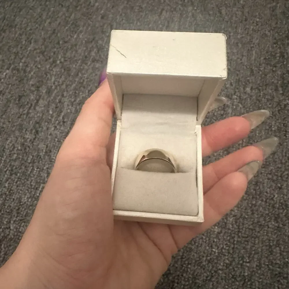 Starchenie Gold Tone Sterling Silver Wedding Band Rand Size 9